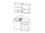 Кухонный гарнитур Ольга лайт 3 1200 мм