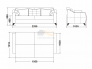 Прямой диван Бриз Ultra Coral