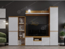 Гостиная Гретта дуб крафт золотой/белый