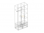 Шкаф 3-створчатый с 4 ящиками Бриз