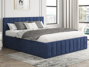 Кровать 1800 Лана синий велюр