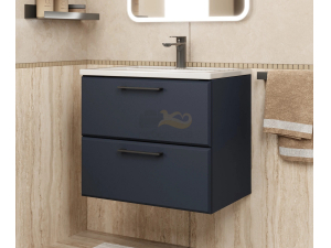Тумба с раковиной Uperwood Foster черная 60 см