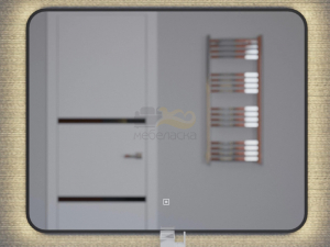 Зеркало Uperwood Modul черное теплая подсветка 60х80 см