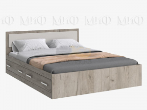 Кровать 1600 с ящиками Фиеста NEW Кашемир, Крафт серый