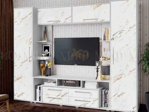 Гостиная Гармония Мрамор Золото, Белый