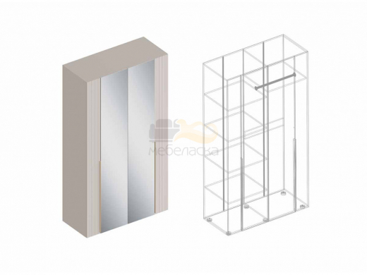 Шкаф Тефия 4-створки с зеркалом