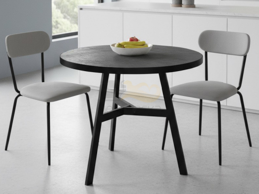 Стол Эрвин Камень темный кромка черная