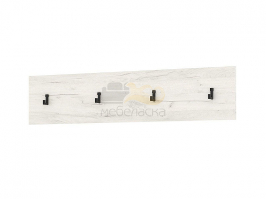Панель с крючками 900 Гретта дуб крафт белый