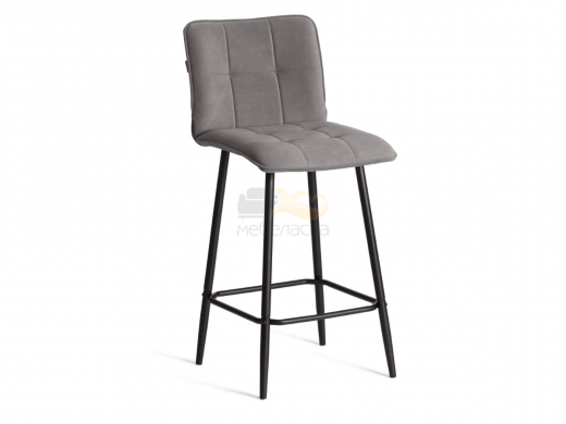 Полубарный стул Bari Бари велюр серый