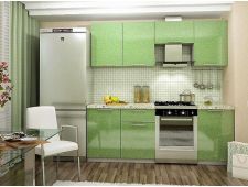 Кухня Олива зеленая со столешницей